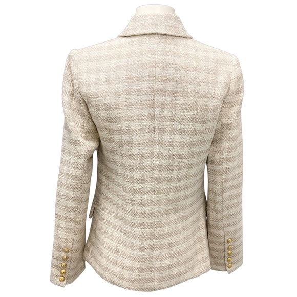 L'AGENCE ECRU / GOLD KENZIE DOUBLE BREASTED BLAZER - Picture 3 of 6